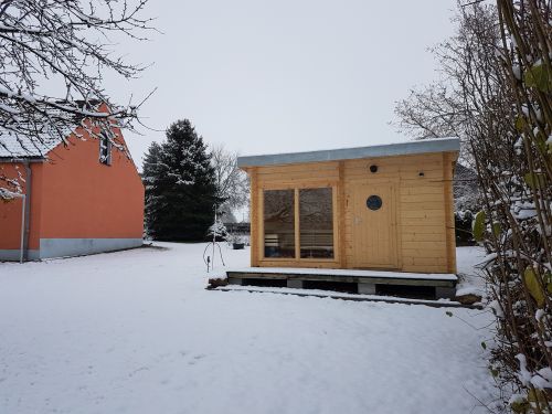 Sauna im Winter